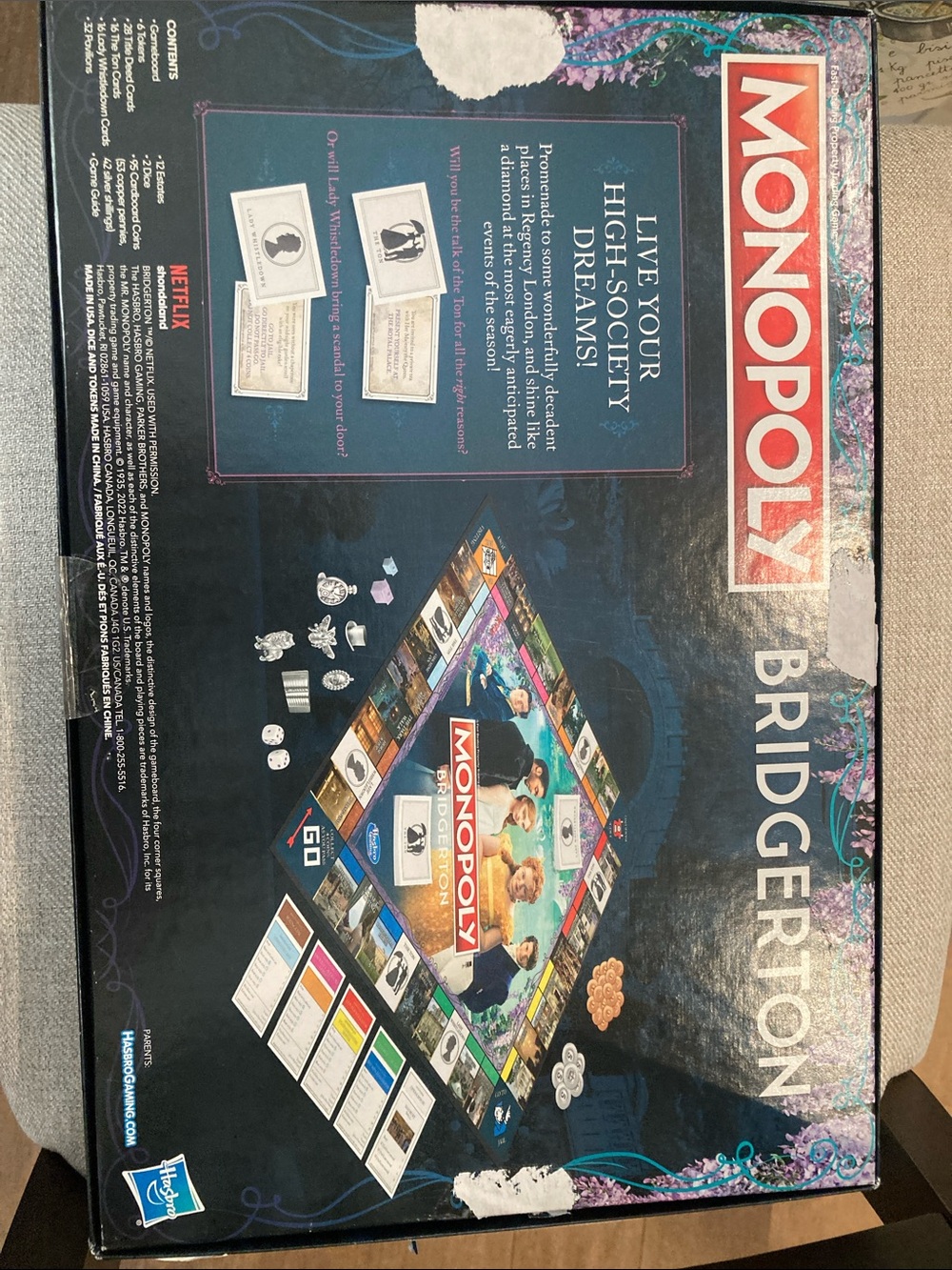 Hasbro MONOPOLY Bridgerton Edition Board Game - Picture 2 of 6